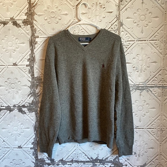 Polo Ralph Lauren Other - Men’s lambs wool gray vneck sweater